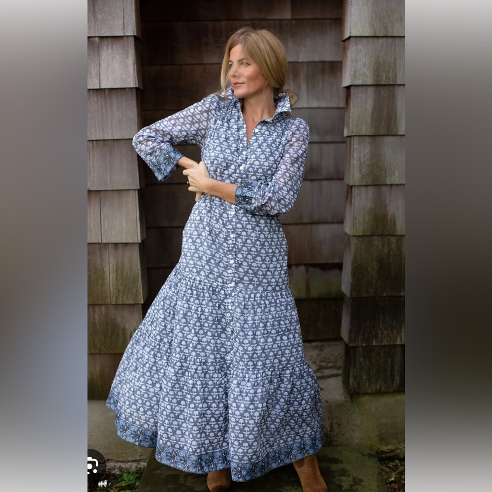 MAREA Flounce Shirt dress size xs in pale blue floral